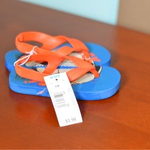 Toys R Us NWT Kids Sandals Size 7-8 Blue/Orange